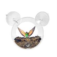 acrylic window bird wild round bird feeder